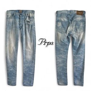 PRPS GOODS & CO ACID STONE WASH SLIM STRAIGHT DENIM BLUE JEANS SZ 29